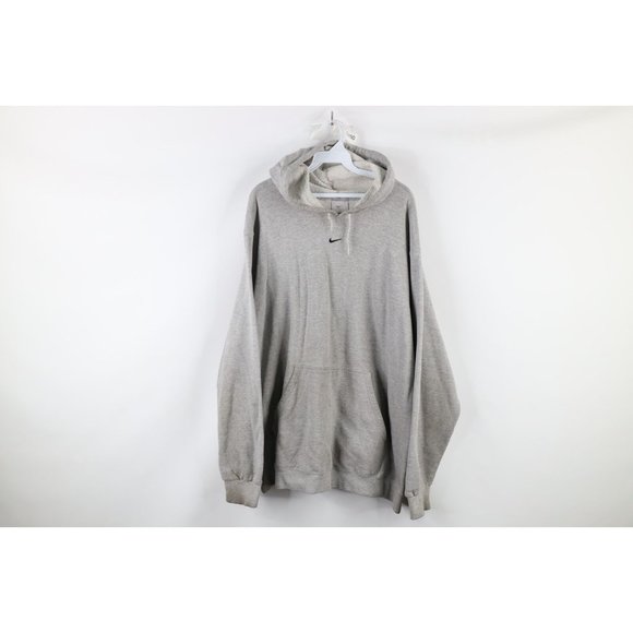 Vintage Nike Mens XL Travis Scott Center Swoosh Hoodie Sweatshirt Heather Gray